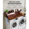 VEVOR Washer Dryer Countertop with Shelf, 54 x 27.5 in Wooden Washer and Dryer Topper with 2 Drawers & 2 Hooks, Laundry Machine Topper for Laundry Closet Pantry Counter Organization and Storage, Brown