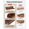 VEVOR Washer Dryer Countertop with Shelf, 54 x 27.5 in Wooden Washer and Dryer Topper with 2 Drawers & 2 Hooks, Laundry Machine Topper for Laundry Closet Pantry Counter Organization and Storage, Brown