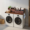 VEVOR Washer Dryer Countertop with Shelf, 54 x 27.5 in Wooden Washer and Dryer Topper with 2 Drawers & 2 Hooks, Laundry Machine Topper for Laundry Closet Pantry Counter Organization and Storage, Brown