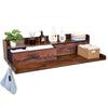 VEVOR Washer Dryer Countertop with Shelf, 54 x 27.5 in Wooden Washer and Dryer Topper with 2 Drawers & 2 Hooks, Laundry Machine Topper for Laundry Closet Pantry Counter Organization and Storage, Brown