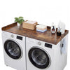 VEVOR Washer Dryer Countertop, 54 x 27.5 in Wooden Washer and Dryer Topper with Edge & 2 Hooks, Water-Resistant Laundry Machine Topper for Laundry Closet Pantry Counter Organization and Storage, Brown