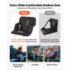 VEVOR Stadium Seat, 6 Adjustable Angle Bleacher Chair, 2.9'' Cushion Stadium Seat with Back Support and Armrest, Wide Bleacher Chair with Hook Pocket Cupholder for Picnics, Beach Sports, and Gaming