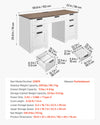 VEVOR Executive Desk farmhouse office table with charging station walnut - image 3