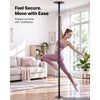 VEVOR Professional Dance Pole, Portable Dancing Poles, 83-110 in, Black, Removable Exercise Dancing Poles for Fitness, Adjustable Height, 45 mm Heavy-Duty Steel, Spinning & Static, 440 lb Capacity