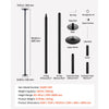VEVOR Professional Dance Pole, Portable Dancing Poles, 83-110 in, Black, Removable Exercise Dancing Poles for Fitness, Adjustable Height, 45 mm Heavy-Duty Steel, Spinning & Static, 440 lb Capacity