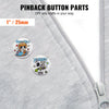 VEVOR 500 Sets 1 inch 25mm Pin Back Button Parts, DIY Round Button Badge Parts, Set Includes Metal Top, Plastic/Metal Button, Clear Film, and Blank Paper For Gifts Presents, Machine NOT Included