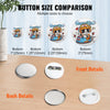 VEVOR 500 Sets 1 inch 25mm Pin Back Button Parts, DIY Round Button Badge Parts, Set Includes Metal Top, Plastic/Metal Button, Clear Film, and Blank Paper For Gifts Presents, Machine NOT Included