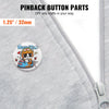 VEVOR 500 Sets 1.25 inch 32mm Pin Back Button Parts, DIY Round Button Badge Parts, Set Includes Metal Top, Plastic/Metal Button, Clear Film, and Blank Paper For Gifts Presents, Machine NOT Included