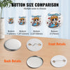 VEVOR 500 Sets 1.25 inch 32mm Pin Back Button Parts, DIY Round Button Badge Parts, Set Includes Metal Top, Plastic/Metal Button, Clear Film, and Blank Paper For Gifts Presents, Machine NOT Included