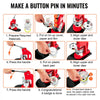 VEVOR 500 Sets 2.25 inch 58mm Pin Back Button Parts, DIY Round Button Badge Parts, Set Includes Metal Top, Plastic/Metal Button, Clear Film, and Blank Paper For Gifts Presents, Machine NOT Included