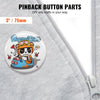 VEVOR 200 Sets 3 inch 75mm Pin Back Button Parts, DIY Round Button Badge Parts, Set Includes Metal Top, Plastic/Metal Button, Clear Film, and Blank Paper For Gifts Presents, Machine NOT Included