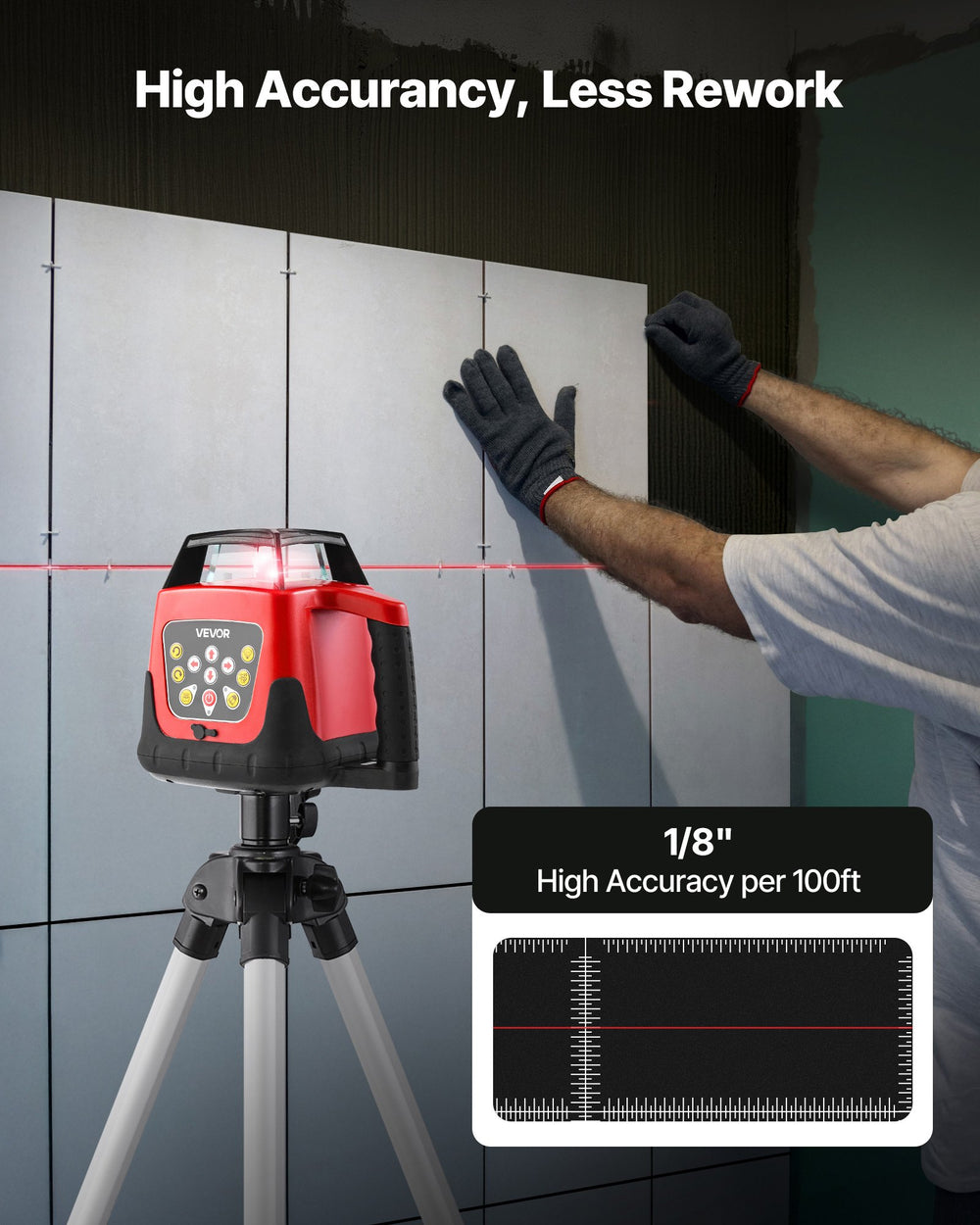 VEVOR Rotary Laser Level Kit (LRE203) image 4