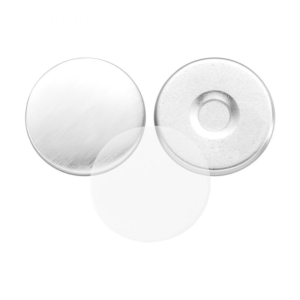 VEVOR Button Maker Supplies 50 Sets 0.98 in / 25 mm Refrigerator Magnets, Button Parts with Magnetic Backs, Metal Shells, Clear Mylar Films, and Blank Circle Papers, for Home DIY and Kitchen Decor