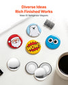 VEVOR Button Maker Supplies 50 Sets 0.98 in / 25 mm Refrigerator Magnets, Button Parts with Magnetic Backs, Metal Shells, Clear Mylar Films, and Blank Circle Papers, for Home DIY and Kitchen Decor