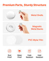 VEVOR Button Maker Supplies 50 Sets 0.98 in / 25 mm Refrigerator Magnets, Button Parts with Magnetic Backs, Metal Shells, Clear Mylar Films, and Blank Circle Papers, for Home DIY and Kitchen Decor