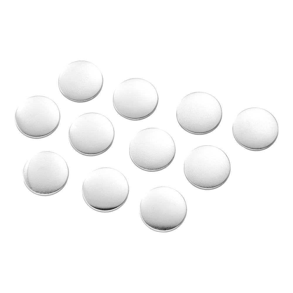 VEVOR Button Maker Supplies 50 Sets 0.98 in / 25 mm Refrigerator Magnets, Button Parts with Magnetic Backs, Metal Shells, Clear Mylar Films, and Blank Circle Papers, for Home DIY and Kitchen Decor