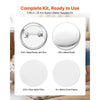 VEVOR Button Maker Supplies 200 Sets 0.98 in / 25 mm Pin Back Button Parts, with Metal Backs, Metal Shells, Clear Mylar Films, and Blank Circle Papers, for Home DIY, School Events, and Custom Studio
