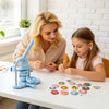 VEVOR Button Maker Supplies 200 Sets 0.98 in / 25 mm Pin Back Button Parts, with Metal Backs, Metal Shells, Clear Mylar Films, and Blank Circle Papers, for Home DIY, School Events, and Custom Studio
