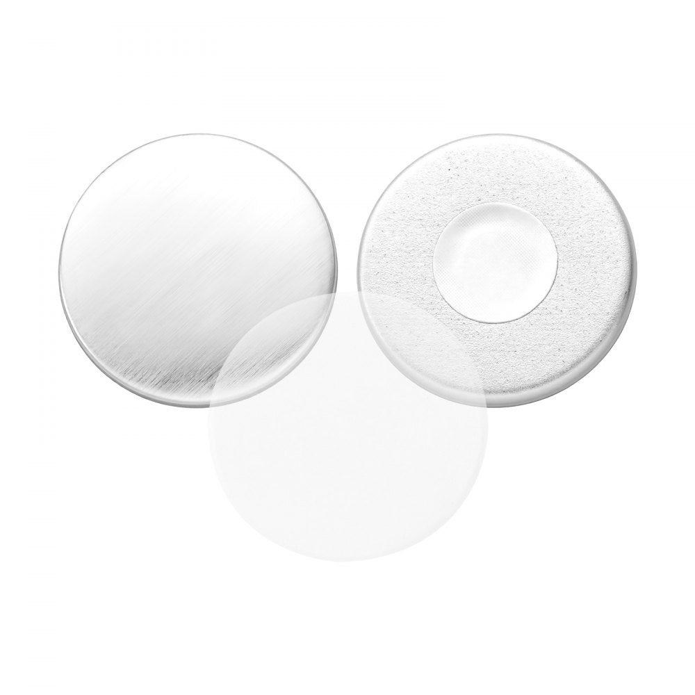 VEVOR Button Maker Supplies 50 Sets 1.26 in / 32 mm Refrigerator Magnets, Button Parts with Magnetic Backs, Metal Shells, Clear Mylar Films, and Blank Circle Papers, for Home DIY and Kitchen Decor