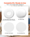VEVOR Button Maker Supplies 50 Sets 1.26 in / 32 mm Refrigerator Magnets, Button Parts with Magnetic Backs, Metal Shells, Clear Mylar Films, and Blank Circle Papers, for Home DIY and Kitchen Decor