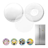 VEVOR Button Maker Supplies 50 Sets 1.26 in / 32 mm Refrigerator Magnets, Button Parts with Magnetic Backs, Metal Shells, Clear Mylar Films, and Blank Circle Papers, for Home DIY and Kitchen Decor