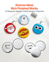 VEVOR Button Maker Supplies 50 Sets 2.28 in / 58 mm Refrigerator Magnets, Bottle Openers, and Keychains Button Parts with Backs, Shells, Clear Mylar Films, and Blank Circle Papers, for Home DIY