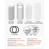 VEVOR Button Maker Supplies 200 Sets 2.28 in / 58 mm Pin Back Button Parts, with Metal Backs, Metal Shells, Clear Mylar Films, and Blank Circle Papers, for Home DIY, School Events, and Custom Studio