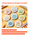 VEVOR Button Maker Supplies 200 Sets 2.28 in / 58 mm Pin Back Button Parts, with Metal Backs, Metal Shells, Clear Mylar Films, and Blank Circle Papers, for Home DIY, School Events, and Custom Studio