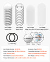 VEVOR Button Maker Supplies 200 Sets 2.28 in / 58 mm Pin Back Button Parts, with Metal Backs, Metal Shells, Clear Mylar Films, and Blank Circle Papers, for Home DIY, School Events, and Custom Studio