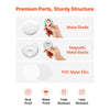 VEVOR Button Maker Supplies 50 Sets 2.28 in / 58 mm Magnet Button Parts, with Magnetic and Bottle Opener Backs, Metal Shells, Clear Mylar Films, and Blank Circle Papers, for Home DIY, Kitchen Decor