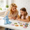 VEVOR Button Maker Supplies 50 Sets 2.28 in / 58 mm Magnet Button Parts, with Magnetic and Bottle Opener Backs, Metal Shells, Clear Mylar Films, and Blank Circle Papers, for Home DIY, Kitchen Decor