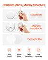 VEVOR Button Maker Supplies 50 Sets 2.28 in / 58 mm Magnet Button Parts, with Magnetic and Bottle Opener Backs, Metal Shells, Clear Mylar Films, and Blank Circle Papers, for Home DIY, Kitchen Decor