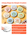 VEVOR Button Maker Supplies 50 Sets 2.28 in / 58 mm Magnet Button Parts, with Magnetic and Bottle Opener Backs, Metal Shells, Clear Mylar Films, and Blank Circle Papers, for Home DIY, Kitchen Decor