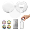 VEVOR Button Maker Supplies 50 Sets 2.28 in / 58 mm Magnet Button Parts, with Magnetic and Bottle Opener Backs, Metal Shells, Clear Mylar Films, and Blank Circle Papers, for Home DIY, Kitchen Decor
