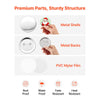 VEVOR Button Maker Supplies 100 Sets 2.95 in / 75 mm Pin Back Button Parts, with Metal Backs, Metal Shells, Clear Mylar Films, and Blank Circle Papers, for Home DIY, School Events, and Custom Studio