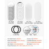 VEVOR Button Maker Supplies 100 Sets 2.95 in / 75 mm Pin Back Button Parts, with Metal Backs, Metal Shells, Clear Mylar Films, and Blank Circle Papers, for Home DIY, School Events, and Custom Studio