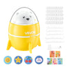 VEVOR Button Maker Machine, 2.25" / 58 mm, Plastic Pin Badge Maker with 50pcs Button Parts and Pre-Printed Pattern Paper, Circle Cutter, Compact Body, for Home DIY, School Events, Birthday Present