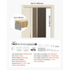 VEVOR Pocket Door Frame Kit 32" x 84" Pocket Door Kit with Steel Studs, For Home Doors, Two-Way Soft Close Mechanism, Smooth & Quiet Sliding, Space-Saving Hidden Installation, Adjustable Width
