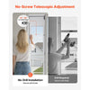 VEVOR Dog Door for Sliding Glass Door, 75 7/8" to 80 11/16" Adjustable Height, Aluminum Alloy Frame with Flap, Lock Design, for Large-Sized Dogs, 180° Swing-Open Sliding Glass Pet Doors for Renters