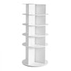 VEVOR 5 Tiers Rotating Shoe Rack Tower, 360° Spinning Shoe Rack, Revolving Storage Round Carousel Display, Freestanding Lazy Susan Organizer Display for Bedroom, Living Room, Entryway, Closet, White