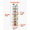 VEVOR 7 Tiers Rotating Shoe Rack Tower, 360° Spinning Shoe Rack, Revolving Storage Round Carousel Display, Freestanding Lazy Susan Organizer Display for Bedroom, Living Room, Entryway, Closet, White