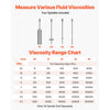 VEVOR Digital Rotary Viscometer, 10-2,000,000 mPa.s(cP), ±2% Accuracy, 100-240V Digital Rotational Viscosity Meter with 4 Rotors and Temperature Probe, LCD Display, Lab Viscometer for Fluid Testing