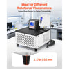 VEVOR Viscometer Water Bath, 23 to 212°F, 5.51" x 5.51" Tank, PID Temp Control, Thermostatic Water Circulating Bath with Internal and External Circulation, Fits Various Rotational Viscometers for Lab