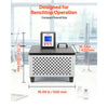 VEVOR Viscometer Water Bath, 23 to 212°F, 5.51" x 5.51" Tank, PID Temp Control, Thermostatic Water Circulating Bath with Internal and External Circulation, Fits Various Rotational Viscometers for Lab