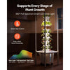 VEVOR Hydroponic Tower, 45 Pods 9 Tiers Hydroponics Growing System Kit with LED Grow Light, App Control & Casters, Vertical Home Garden with 20L Water Tank & Pump for Indoor Herbs, Fruits, Vegetables