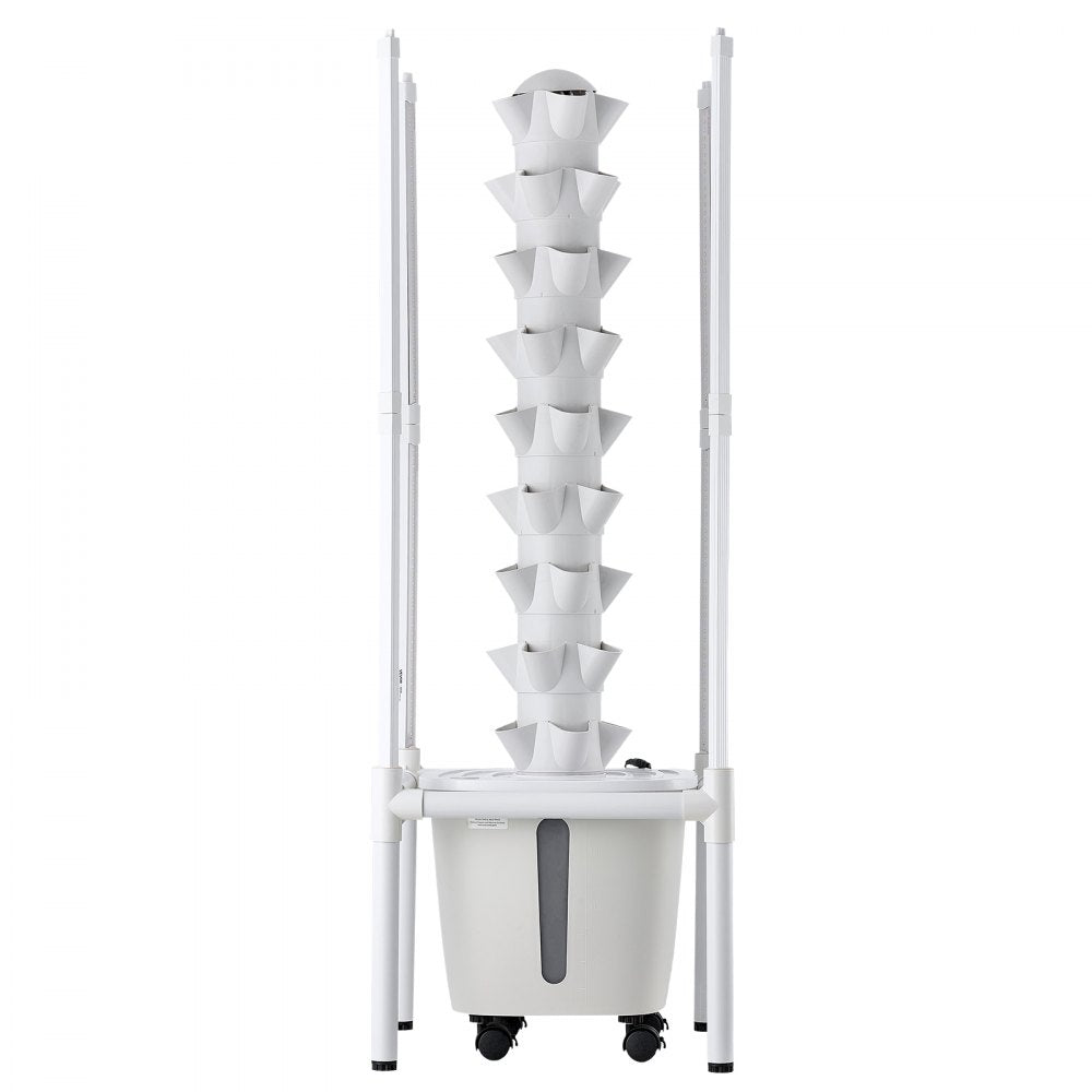 VEVOR Hydroponic Tower, 45 Pods 9 Tiers Hydroponics Growing System Kit with LED Grow Light, App Control & Casters, Vertical Home Garden with 20L Water Tank & Pump for Indoor Herbs, Fruits, Vegetables