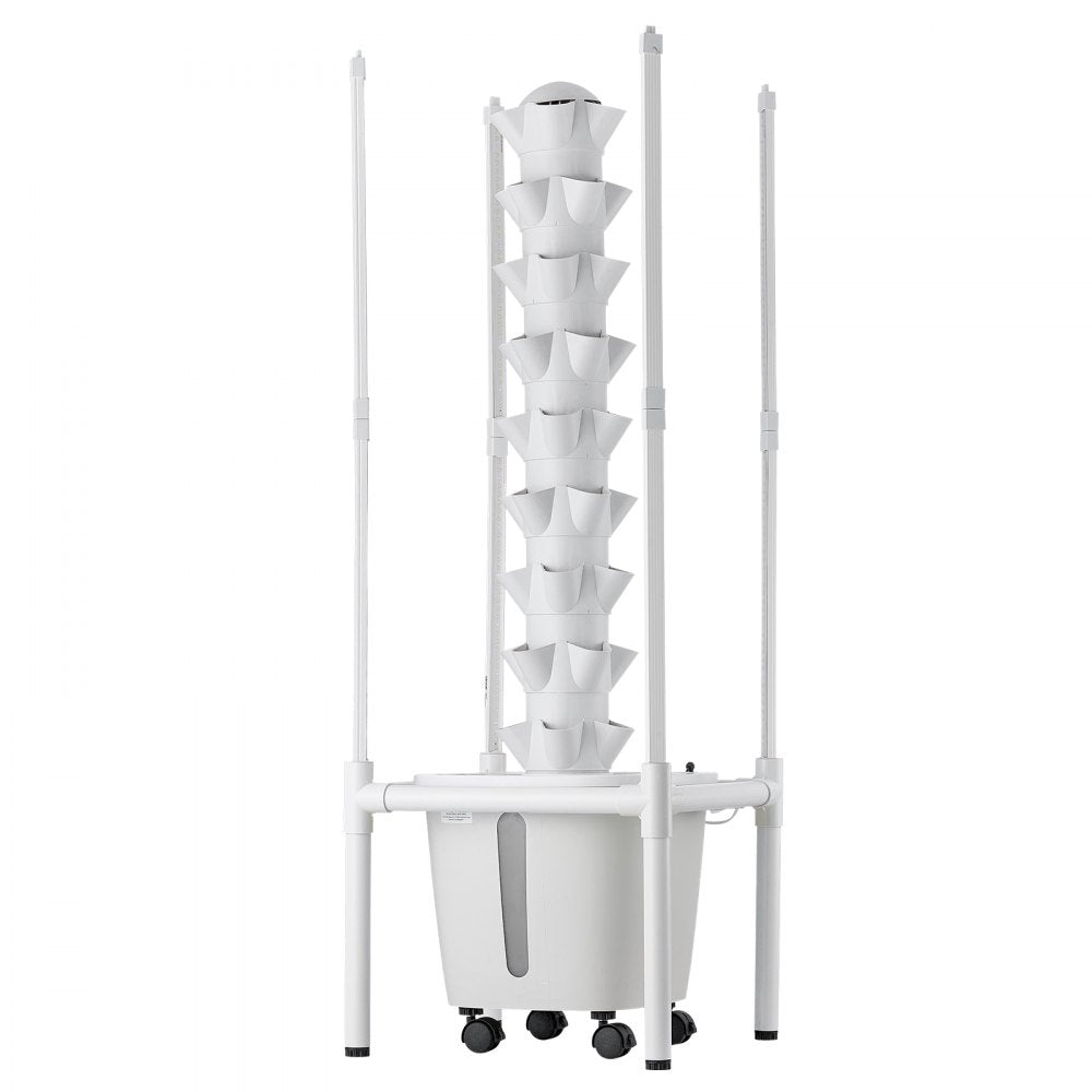 VEVOR Hydroponic Tower, 45 Pods 9 Tiers Hydroponics Growing System Kit with LED Grow Light, App Control & Casters, Vertical Home Garden with 20L Water Tank & Pump for Indoor Herbs, Fruits, Vegetables