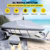 VEVOR Waterproof Boat Cover, 25'-28' Trailerable Boat Cover, Beam Width up to 118" v Hull Cover Heavy Duty 600D Marine Grade Polyester Mooring Cover for Fits V-Hull Boat with 5 Tightening Straps