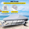 VEVOR Waterproof Boat Cover, 25'-28' Trailerable Boat Cover, Beam Width up to 118" v Hull Cover Heavy Duty 600D Marine Grade Polyester Mooring Cover for Fits V-Hull Boat with 5 Tightening Straps
