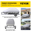 VEVOR Waterproof Boat Cover, 25'-28' Trailerable Boat Cover, Beam Width up to 118" v Hull Cover Heavy Duty 600D Marine Grade Polyester Mooring Cover for Fits V-Hull Boat with 5 Tightening Straps